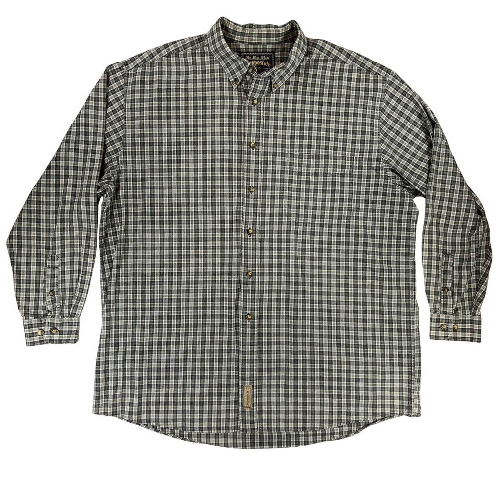 Aeropostale Plaid Button Down Collar Shirt‎ Men XL Cotton Long Sleeve Casual